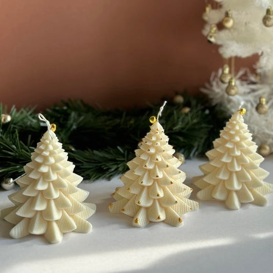 Set di Candele a forma di albero di Natale