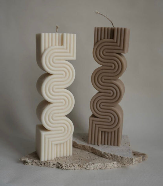 Set Candele Wavy
